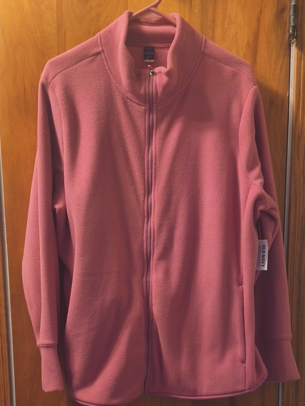 Old Navy Dusty Rose Full-Zip Teddy Fleece Jacket